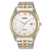 Montre pour Homme avec bracelet en acier inoxydable présente un cadran blanc-argenté | Doucet Latendresse