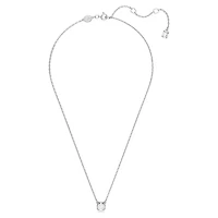 Collier Stilla en Métal Rhodié avec Cristal Swarovski - 38 - 42 cm. Color: blanc | Doucet Latendresse