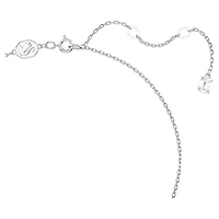 Collier Una Angelic en Métal Rhodié avec Cristaux Swarovski - 38 - 44 cm. Color: blanc | Doucet Latendresse