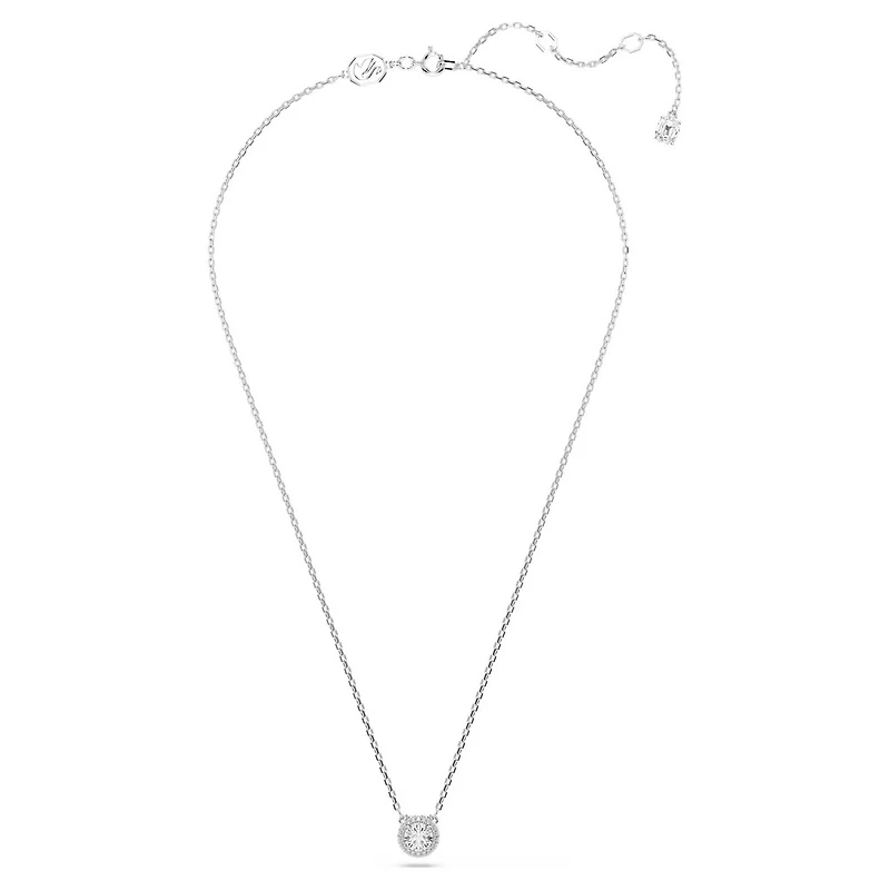 Collier Una Angelic en Métal Rhodié avec Cristaux Swarovski - 38 - 44 cm. Color: blanc | Doucet Latendresse