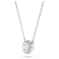 Collier Una Angelic en Métal Rhodié avec Cristaux Swarovski - 38 - 44 cm. Color: blanc | Doucet Latendresse