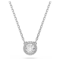 Collier Una Angelic en Métal Rhodié avec Cristaux Swarovski - 38 - 44 cm. Color: blanc | Doucet Latendresse