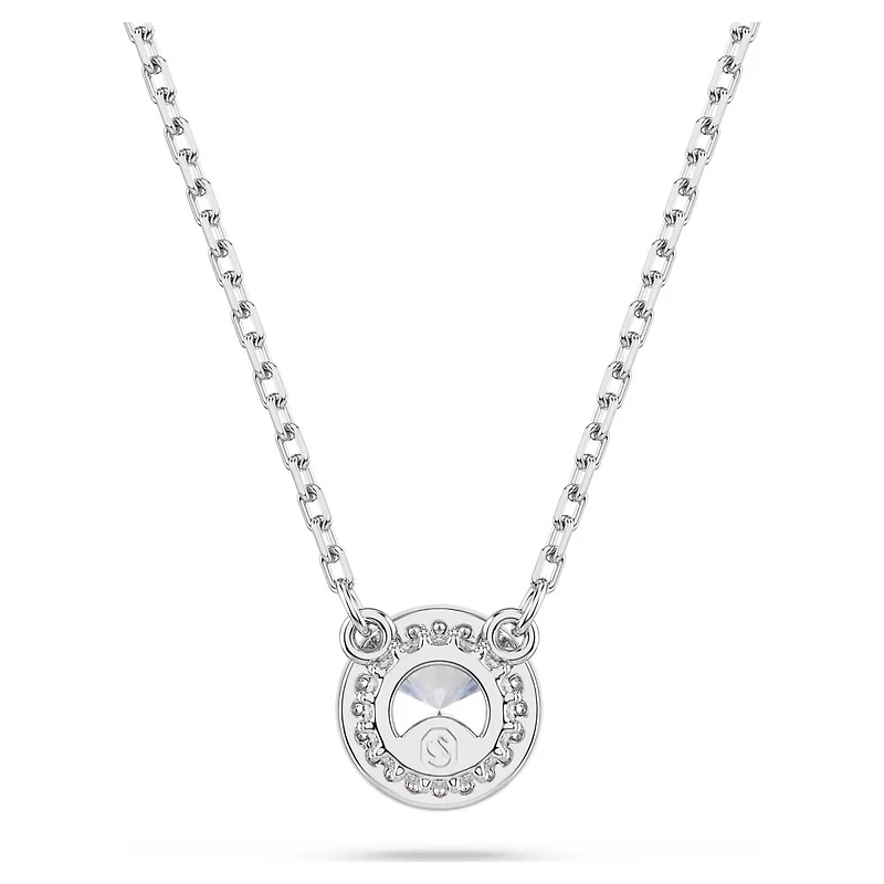 Collier Una Angelic en Métal Rhodié avec Cristaux Swarovski - 38 - 44 cm. Color: blanc | Doucet Latendresse