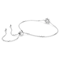 Bracelet Una en Métal Rhodié avec Cristaux Swarovski - 0.9 x 0.9 cm. Color: blanc | Doucet Latendresse