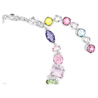Bracelet Gema en Métal Rhodié avec Cristaux Swarovski - 16.5 - 20.5 cm. Color: blanc | Doucet Latendresse