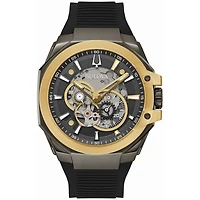 Men's watch with stainless steel case featuring grey and gold IP plating | Doucet Latendresse