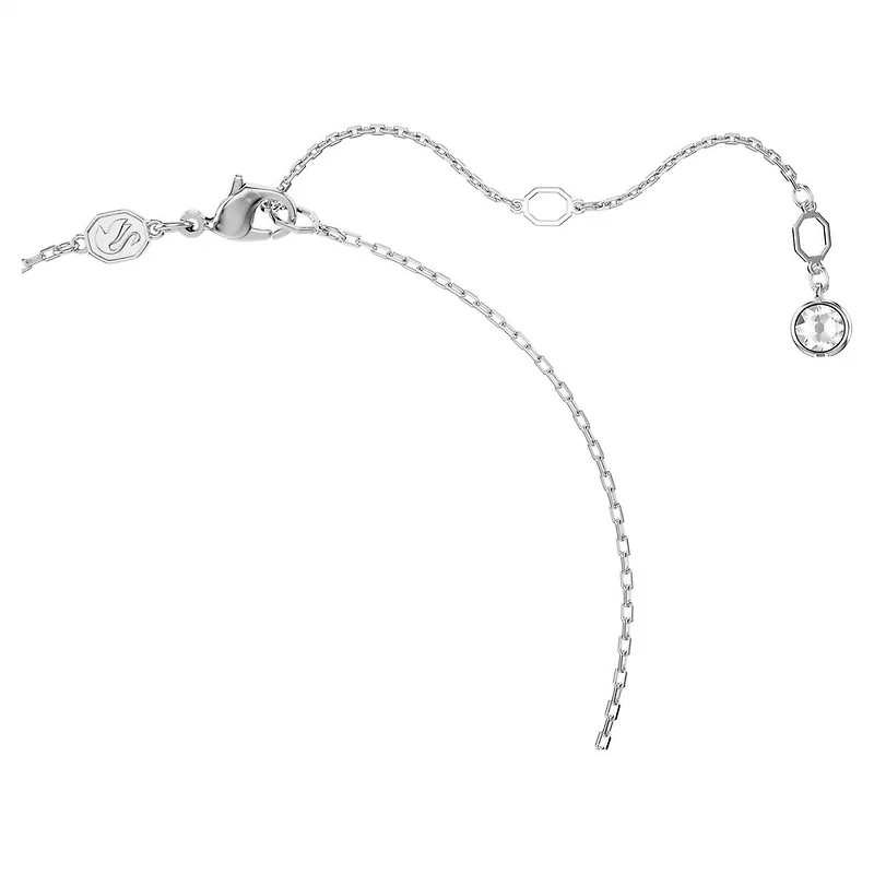 Collier Idyllia en Métal Rhodié avec Cristaux Swarovski - 38 - 45 cm. Color: blanc | Doucet Latendresse