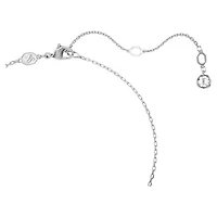 Collier Idyllia en Métal Rhodié avec Cristaux Swarovski - 38 - 45 cm. Color: blanc | Doucet Latendresse