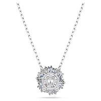 Collier Idyllia en Métal Rhodié avec Cristaux Swarovski - 38 - 45 cm. Color: blanc | Doucet Latendresse