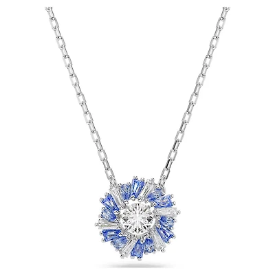 Collier Idyllia en Métal Rhodié avec Cristaux Swarovski - 38 - 45 cm. Color: blanc | Doucet Latendresse