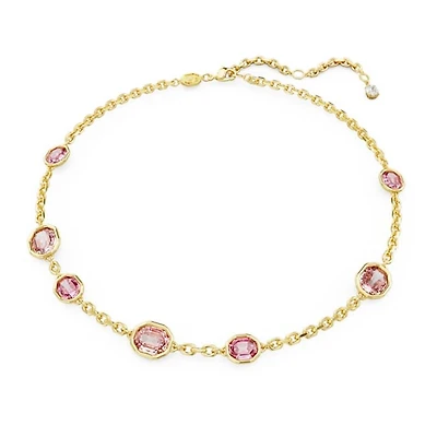 Collier Imber Taille octogonale, Rose, Placage de ton or. Color: jaune | Doucet Latendresse