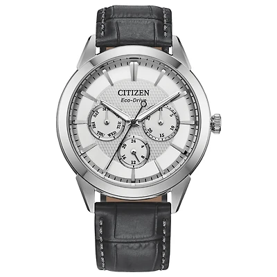 Citizen Watch Rolan with Leather Bracelet and Stainless Steel Case