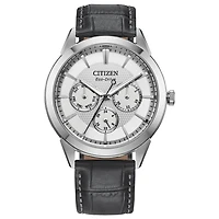 Montre Citizen Rolan avec Bracelet en Cuir et Boitier en Acier Inoxydable