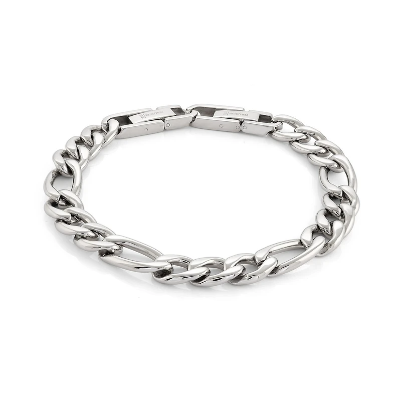 Bracelet à maillons Figaro 9.5mm. Color: blanc | Doucet Latendresse