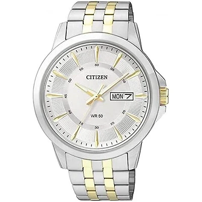 CITIZEN H.ACIER INOX 2TONS CADRAN BLANC | Doucet Latendresse