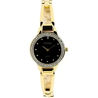 CITIZEN F.QTZ GILDED STAINLESS STEEL ACCENT CRIST. | Doucet Latendresse