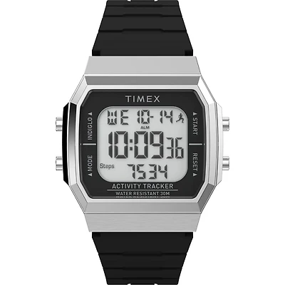 Montre Timex pour le suivi des activités et des pas, 40 mm, argent et noir | Doucet Latendresse