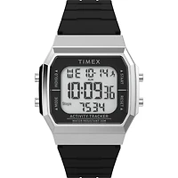 Montre Timex pour le suivi des activités et des pas, 40 mm, argent et noir | Doucet Latendresse