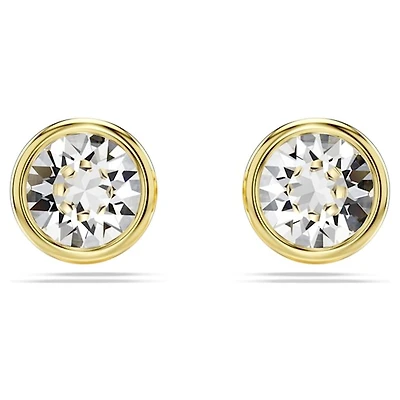Boucles d'oreilles ambreTaille ronde, Blanc, Plaqué or. Color: jaune | Doucet Latendresse