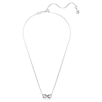 Collier Hyperbola en Métal Rhodié avec Cristaux Swarovski - 38 - 45 cm. Color: blanc | Doucet Latendresse