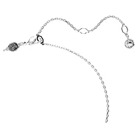 Collier Hyperbola en Métal Rhodié avec Cristaux Swarovski - 38 - 45 cm. Color: blanc | Doucet Latendresse