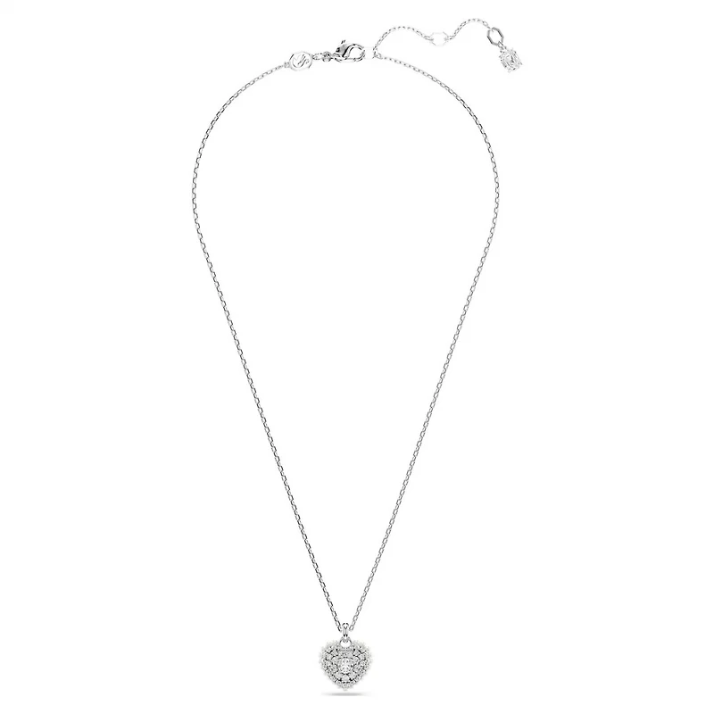 Collier Idyllia en Métal Rhodié avec Cristaux Swarovski - 38 - 45 cm. Color: blanc | Doucet Latendresse