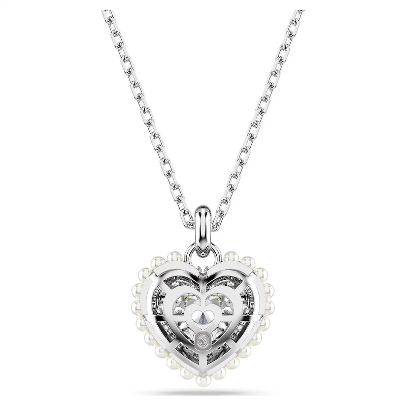 Collier Idyllia en Métal Rhodié avec Cristaux Swarovski - 38 - 45 cm. Color: blanc | Doucet Latendresse