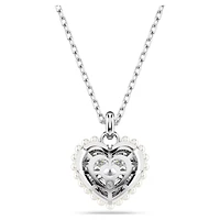 Collier Idyllia en Métal Rhodié avec Cristaux Swarovski - 38 - 45 cm. Color: blanc | Doucet Latendresse