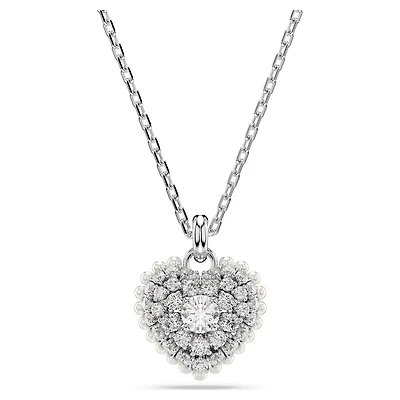 Collier Idyllia en Métal Rhodié avec Cristaux Swarovski - 38 - 45 cm. Color: blanc | Doucet Latendresse