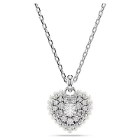 Collier Idyllia en Métal Rhodié avec Cristaux Swarovski - 38 - 45 cm. Color: blanc | Doucet Latendresse
