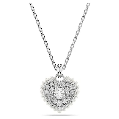 Idyllia pendantHeart, White, Rhodium plated. Color: white | Doucet Latendresse