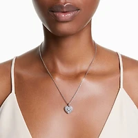 Collier Idyllia en Métal Rhodié avec Cristaux Swarovski - 38 - 45 cm. Color: blanc | Doucet Latendresse