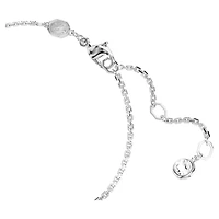 Bracelet Hyperbola en Métal Rhodié avec Cristaux Swarovski - 15.5 - 19.5 cm. Color: blanc | Doucet Latendresse