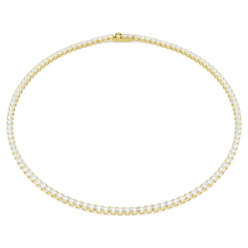 Collier Matrix Tennis en Métal Plaqué Or avec Cristaux Swarovski - 16