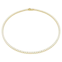 Collier Matrix Tennis en Métal Plaqué Or avec Cristaux Swarovski - 16