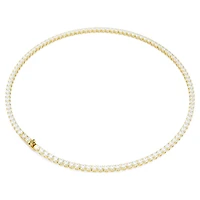 Collier Matrix Tennis en Métal Plaqué Or avec Cristaux Swarovski - 16