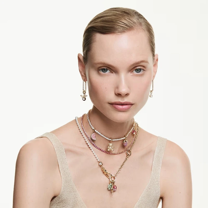 Collier Matrix Tennis en Métal Plaqué Or avec Cristaux Swarovski - 16