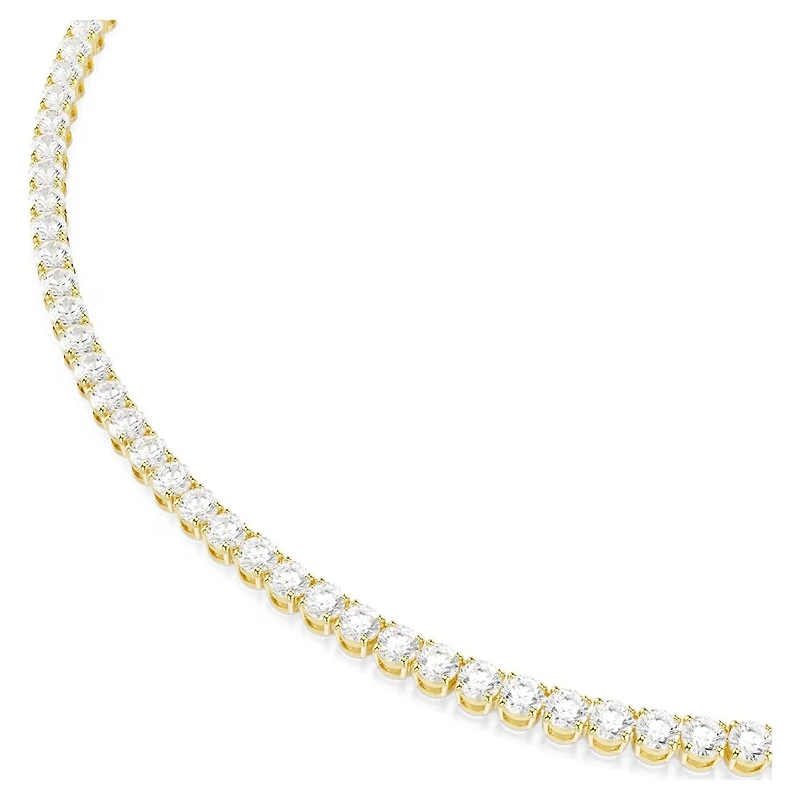 Collier Matrix Tennis en Métal Plaqué Or avec Cristaux Swarovski - 16