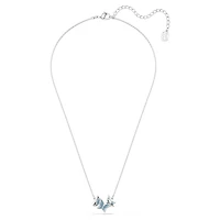 Collier Idyllia avec Papillons Bleus en Métal Rhodié. Color: blanc | Doucet Latendresse