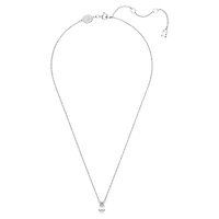 Collier Stilla en Métal Rhodié avec Cristal Swarovski - 38 - 42 cm. Color: blanc | Doucet Latendresse