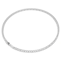 Collier Matrix Tennis en Métal Rhodié avec Cristaux Swarovski - 16