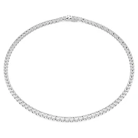 Collier Matrix Tennis en Métal Rhodié avec Cristaux Swarovski - 16