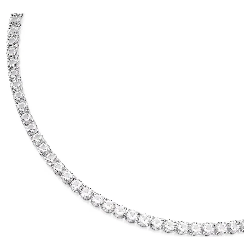 Collier Matrix Tennis en Métal Rhodié avec Cristaux Swarovski - 16