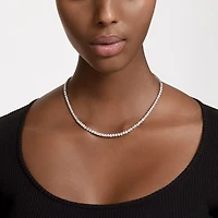 Collier Matrix Tennis en Métal Rhodié avec Cristaux Swarovski - 16
