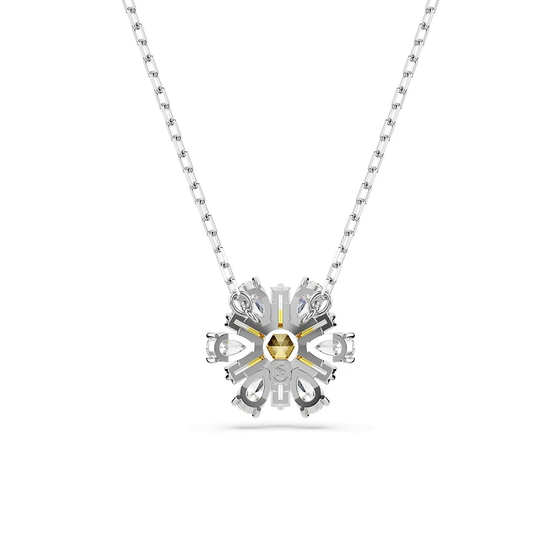 Collier Idyllia en Métal Rhodié avec Cristaux Swarovski - 38 - 45 cm. Color: blanc | Doucet Latendresse