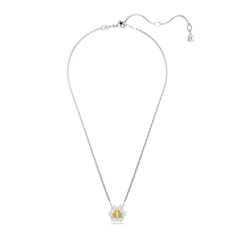 Collier Idyllia en Métal Rhodié avec Cristaux Swarovski - 38 - 45 cm. Color: blanc | Doucet Latendresse