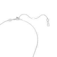 Collier Idyllia en Métal Rhodié avec Cristaux Swarovski - 38 - 45 cm. Color: blanc | Doucet Latendresse