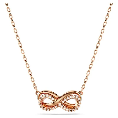 Pendentif hyperbolePavé, Infini, Blanc, Plaqué or rose. Color: rose | Doucet Latendresse