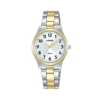 Lorus Two-Tone Stainless Steel Watch with White Dial – 5 Bar | Doucet Latendresse