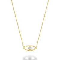Collier 10K avec DIAMANT. Color: jaune | Doucet Latendresse